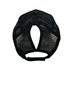 Ponytail Hats Support Patch Black