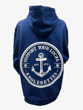 Load image into Gallery viewer, Support Your Local Anglerettes Hoodie Navy Blue