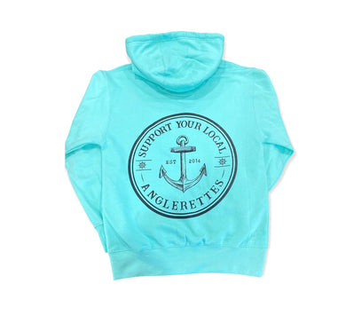New Support Your Local Anglerettes Hoodie Teal