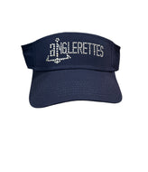 Youth Anglerettes Bling Visor Navy Blue