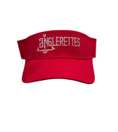 Youth Anglerettes Bling Visor Red