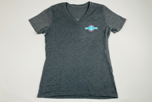 Load image into Gallery viewer, Sea Horse Logo Dark Heather Grey V Neck