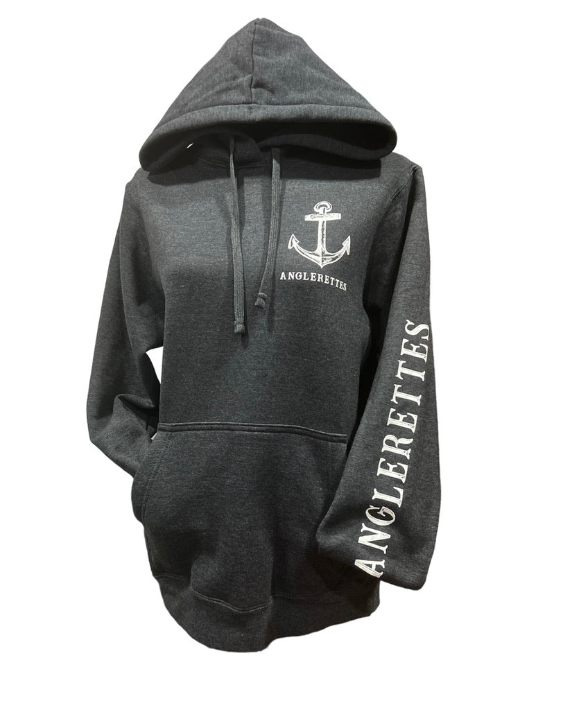 Youth Dark Greay Support Your Local Anglerette Hoodie