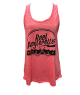Reel Anglerettes Hook Up Pink Razorback Tank
