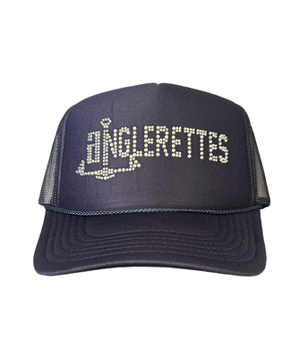 Adults Anglerettes Bling Hats Navy Blue
