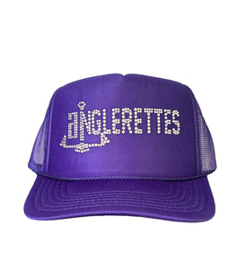 Adults Anglerettes Bling Hats Purple