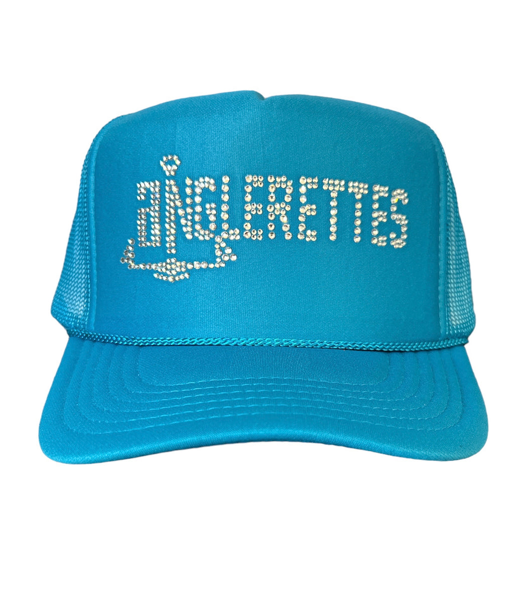 Adults Anglerettes Bling Hats Turquoise