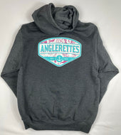 Zip Up Sea Horse Logo Dark Heather Grey Hoodie