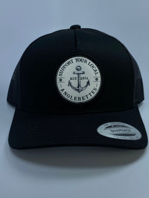 New!!! Support your Local Anglerettes Black Round Bill Hat