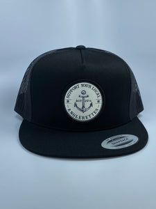 New!!! Support your Local Anglerettes Black Flat Bill Hat