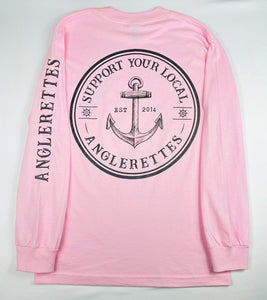NEW!! Support Your Local Anglerettes Light PInk Long Sleeve