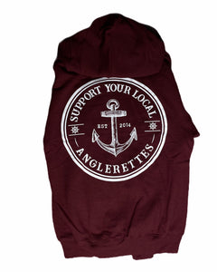 New Support Your Local Anglerettes Zip Up Jacket